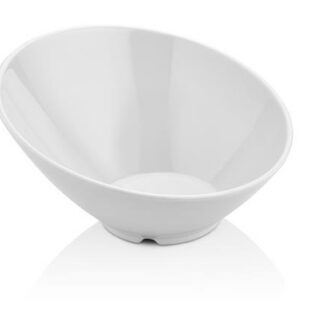 Ø233x125mm Slanted bowl made of melamine white