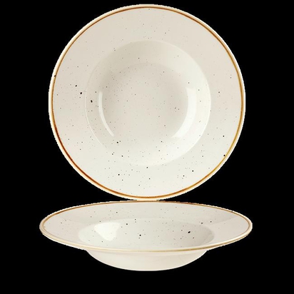 28cm Stonecast Barley White laia äärega kauss
