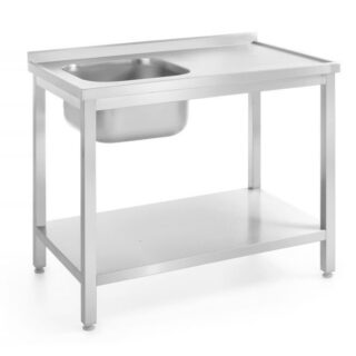 1000x600x850mm Valamu laud koos riiuliga - poltidega, vasak pool