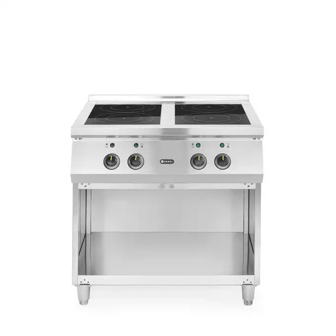4-põletikuga induktsioonpliit 400V/17000W, 800x700x(H)870mm