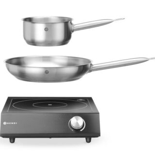Induktsioonpliit 3500W + kastmepann + praepann, HENDI, 220-240V/3500W, 320x395x(H)95mm - Komplekt