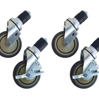 Worktable wheels 4 pcs - 2 with brakes - 4 inch / 10.2 cm