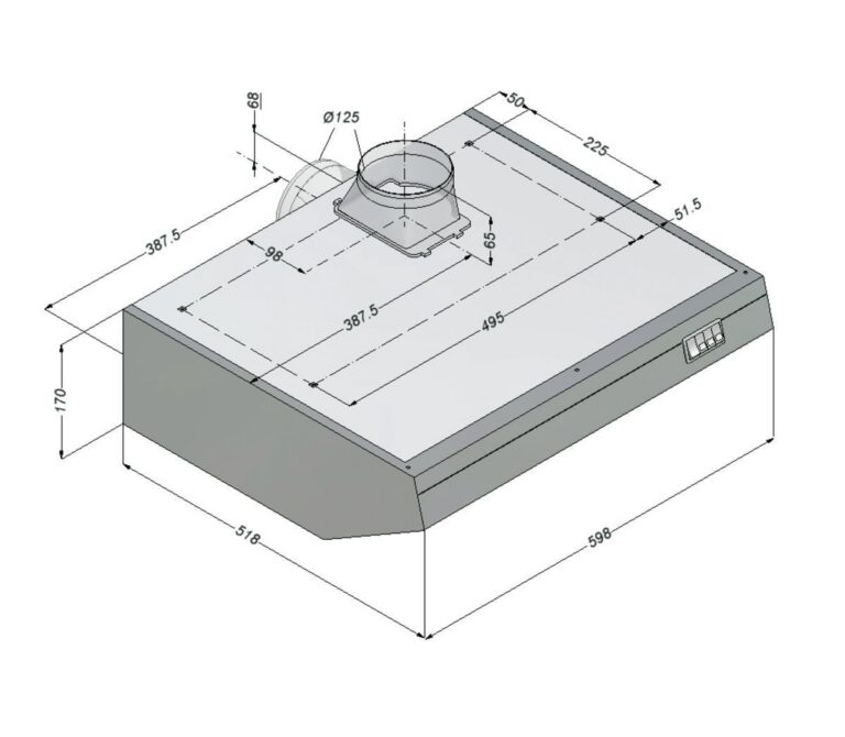 Novy-exhaust hood W600 SS