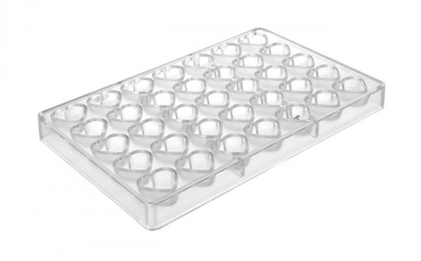 34.7x22x16mm Minišokolaad heart 35 per mold