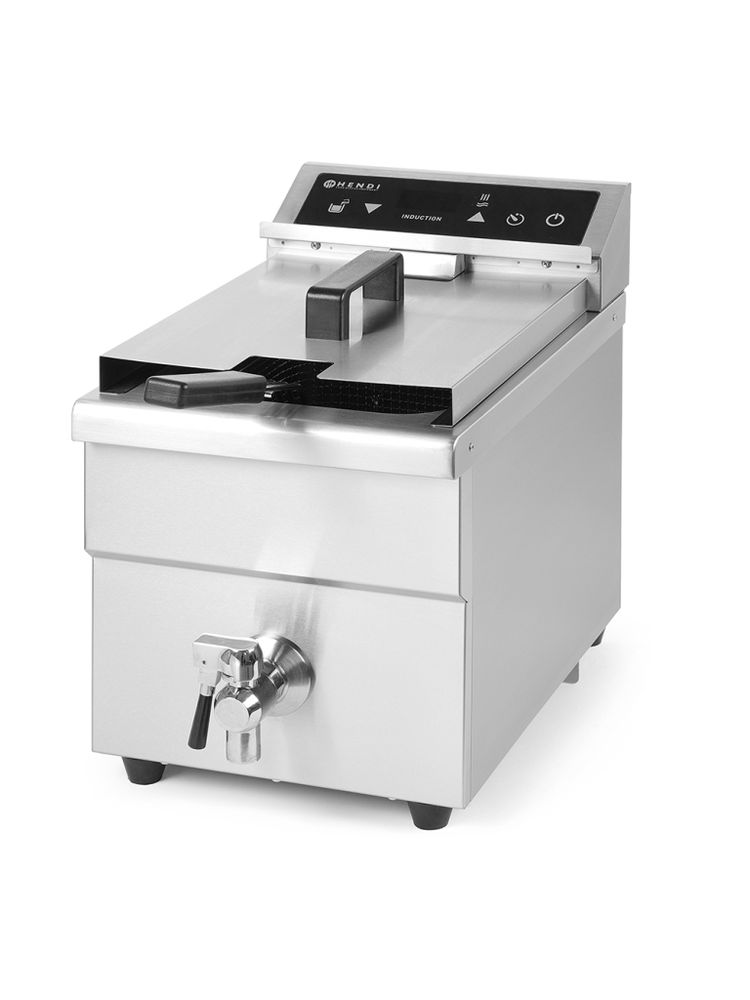 Äravoolukraaniga induktsioonfritüür – 8 l 8L 230V/3500W, 290x485x(H)405mm