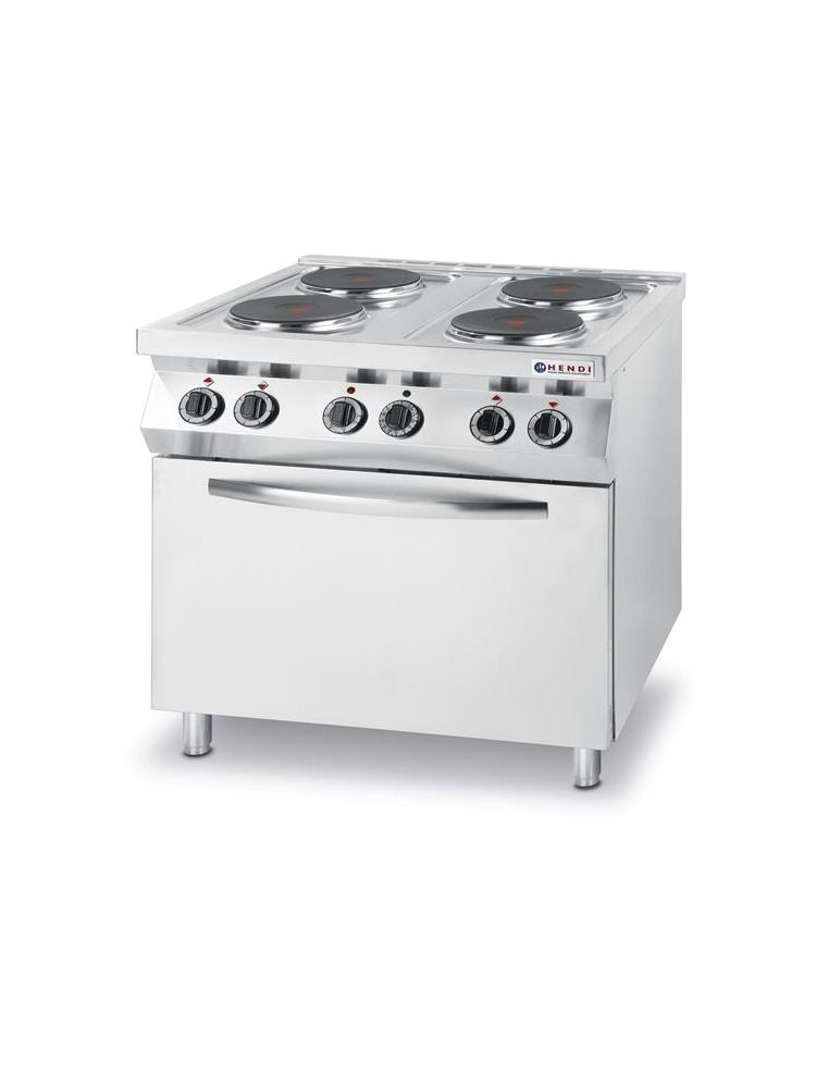 Elektripliit KitchenLine 4 keeduplaadiga ja elektrilise konvektsioonahjuga GN1/1 - 400V/13400W, 800x700x(H)900mm