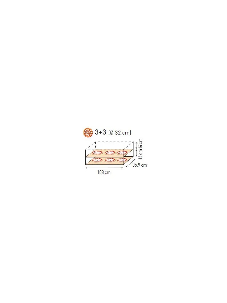 Pitsaahi BASIC SLIM, Prismafood, 2 kambrit, 400V/12000W, 1305x489x745mm