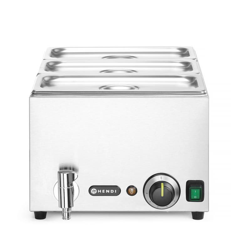 GN 1/1 Ranger komplekt: Bain-marie äravoolukraaniga + 3x GN 1/3 kaanega