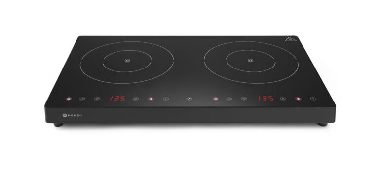 Kahe keeduplaadiga induktsioonpliit KitchenLine 230V/3500W, 608x370x(H)61mm