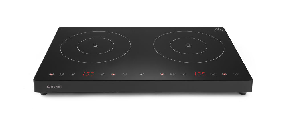 Kahe keeduplaadiga induktsioonpliit KitchenLine 230V/3500W, 608x370x(H)61mm