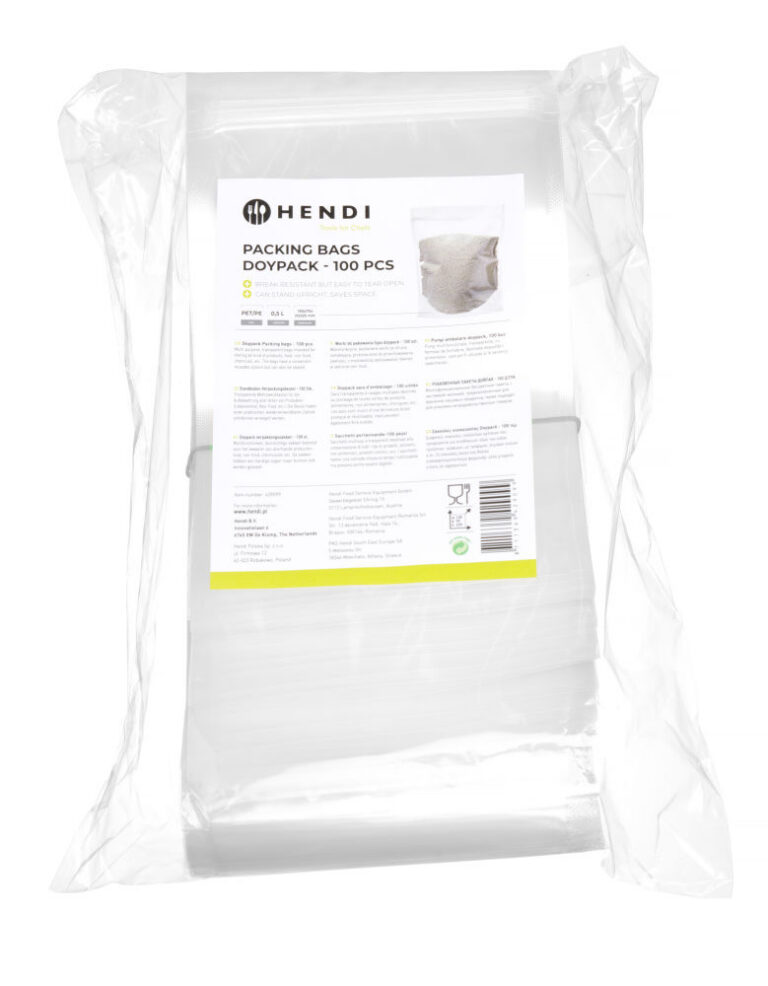 0.5L Pakkimiskotid 100 tk Läbipaistvad püstiseisvad kotid 500 mL 100 tk, 100tk., 130x70x225mm