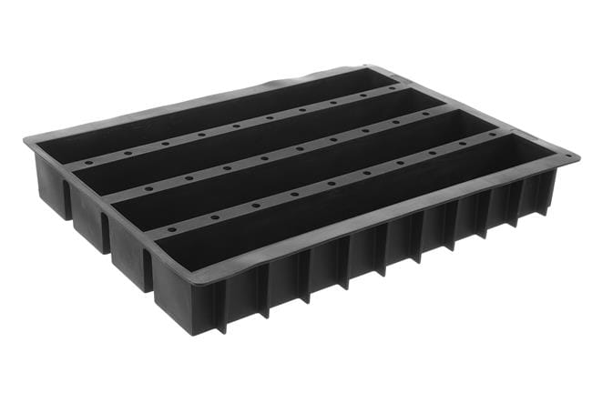 70x500x70mm Küpsetusvorm silikoonist Cake 4 bars 4 per mold