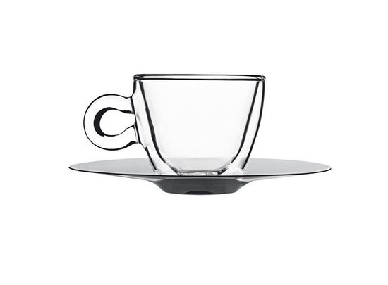 65ml Kaheseinaline espressotass alustassiga- komplekt 2 tk