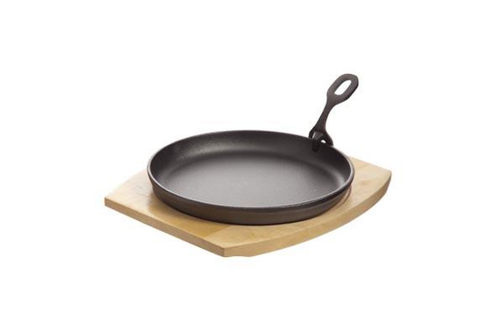 220mm Malmpannn puidust alusega