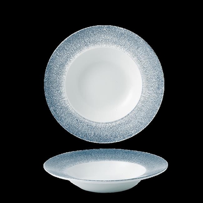 240mm Raku Topaz Blue Profile laia äärega kauss