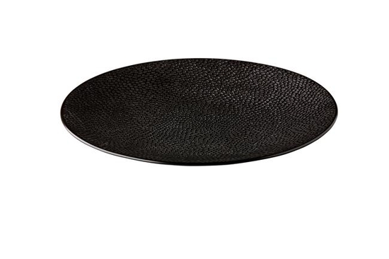 21cm Kõrgstruktuuriga lame taldrik must