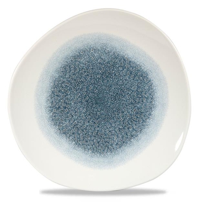 286mm Raku Topaz Blue ümmargune taldrik