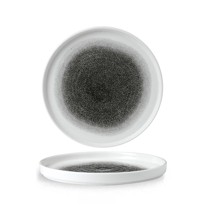 26cm Raku Quartz Musta seinaga taldrik
