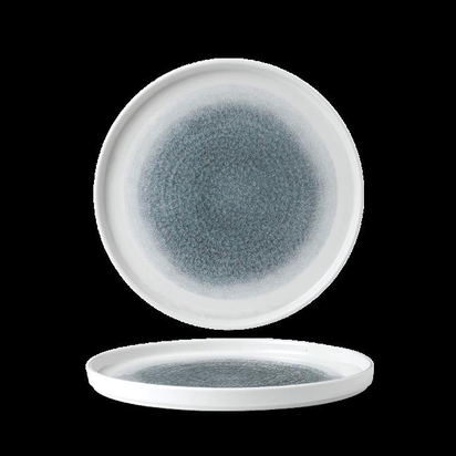 26cm Raku Topaz Sinise seinaga taldrik