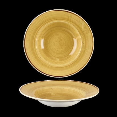 240mm Stonecast Mustard laia äärega kauss