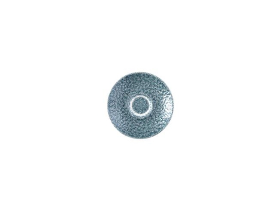 118mm Raku Topaz Blue espresso alustass