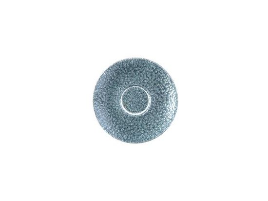 156mm Raku Topaz Blue cappuccino alustass