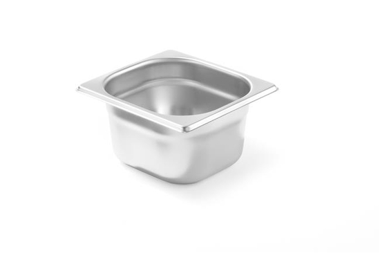 Kaas GN1/6 container with a hole  a spoon