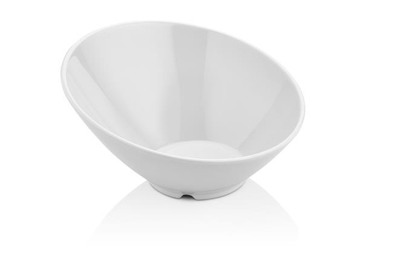 Ø262x138mm Slanted bowl made of melamine white