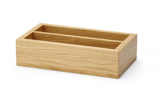 275x165x60mm Madeira tamme kaheosaline söögiriistade kast