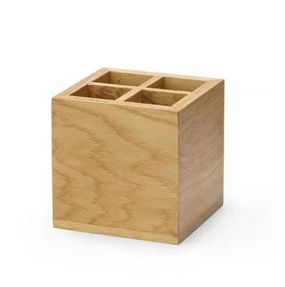 150x150x150mm Madeira söögiriistade ja salvrätikukarp
