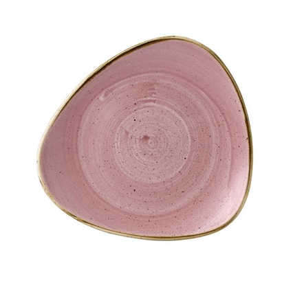 229mm Stonecast Petal Pink kolmnurkne taldrik