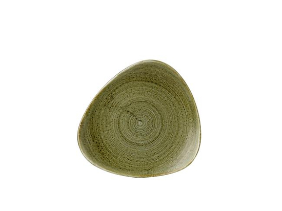 229mm Stonecast Plume Green kolmnurkne taldrik