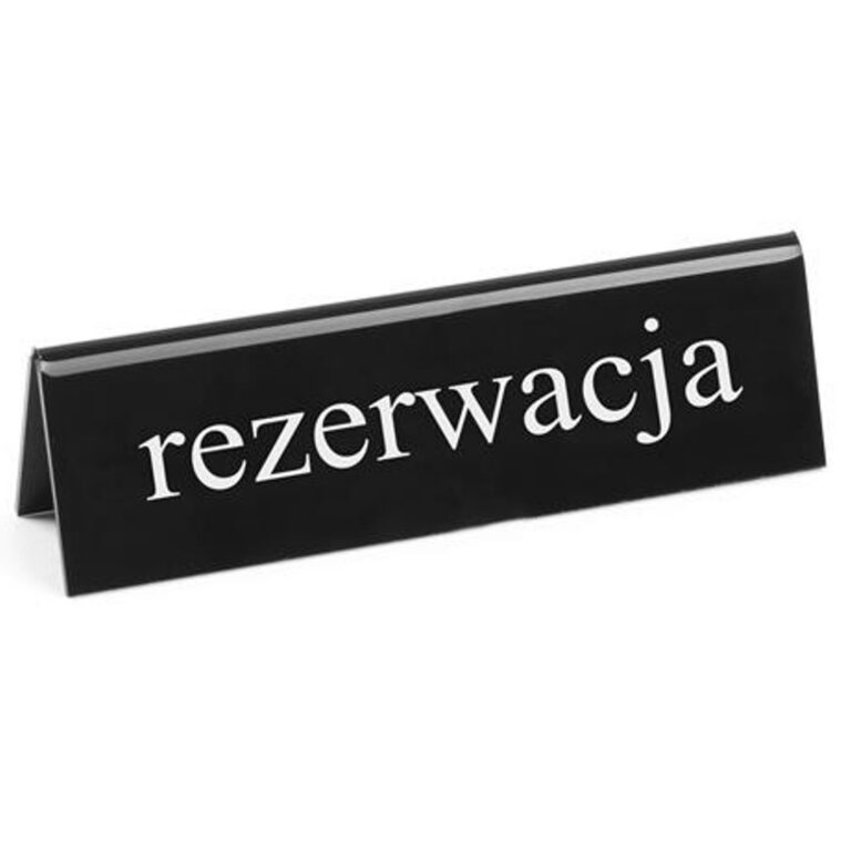 Lauapealne infosilt - "reserveeritud" rezerwacja 130x30x38mm