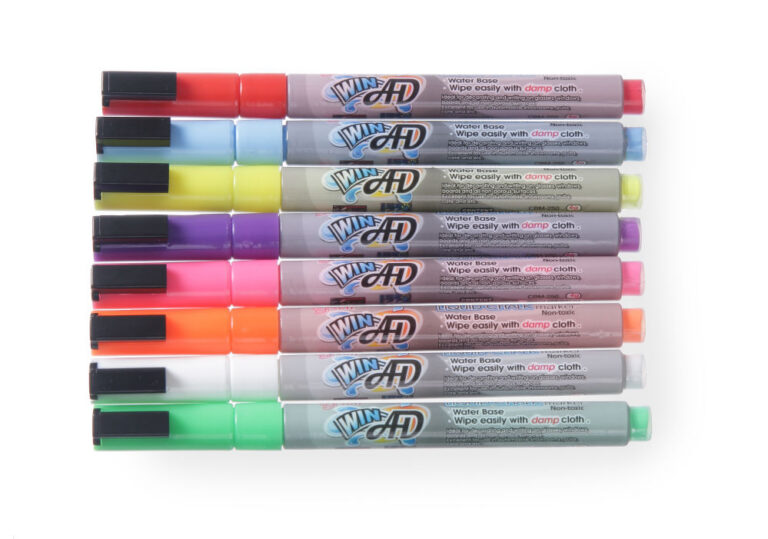 Tahvlimarkerid 3mm 1 valge 1 punane 1 sinine 1 roheline 1 kollane 1 lilla 1 oranž ja 1 roosa marker