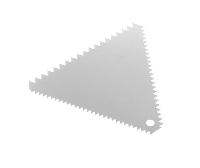 110x110mm Spaatel kondiitritoodete kolmnurkne kammiga
