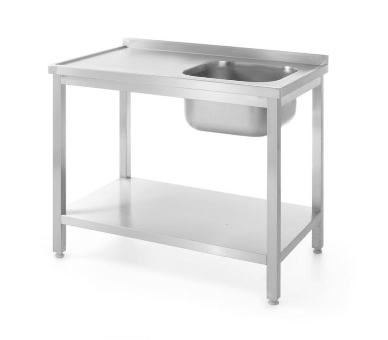 1000x600x850mm Laud parempoolse valamuga ja riiuliga - iseseisvaks kokkupanekuks
