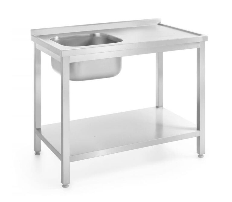 1000x600x850mm Valamu laud koos riiuliga - poltidega, vasak pool