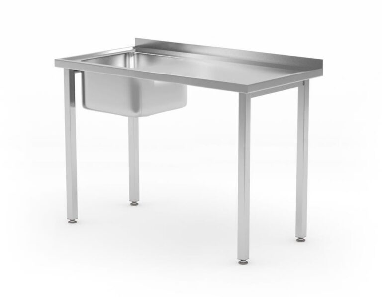 1000x600x850mm Valamu laud - poltidega, vasakul küljel