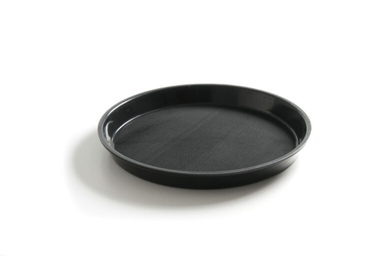 Ø360x39mm Polüpropüleenist libisemiskindel ümmargune serveerimiskandik must