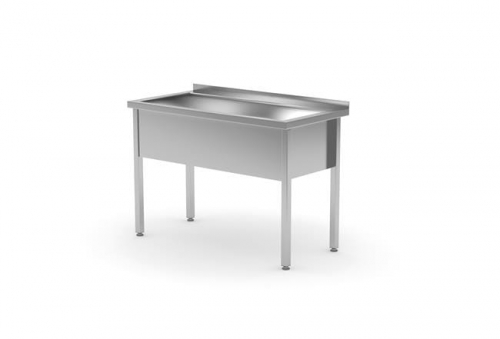 1000x700x850mm Ühe valamu laud - keevitatud, sügavus: 700 mm, valamu: 300 mm.