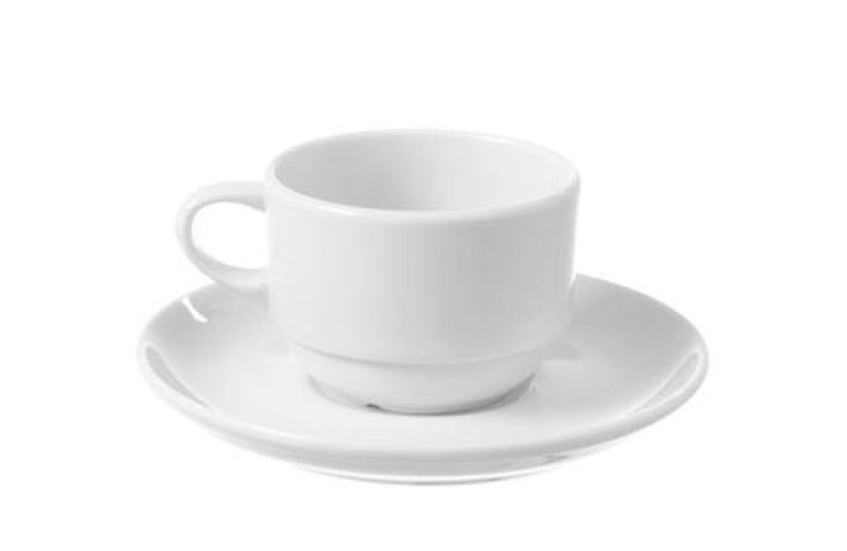 230ml Bianco elegantne tass alustassiga