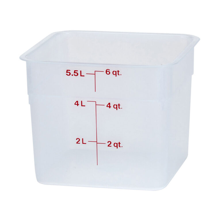 5.7L CamSquare® läbipaistev polüpropüleenist konteiner söökidele, Cambro
