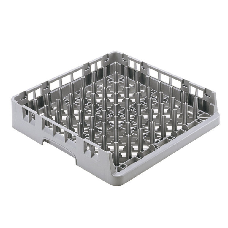 500x500x101mm Camrack® avatud poolega korv kandikutele nõudepesumasinate juurde, hall Cambro,