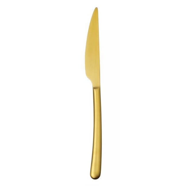 GL177 Dessert knife AMARONE 45g matt gold 12pcs in a gift box