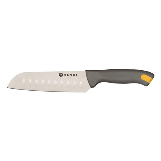 Kaarja tera otsaga Santoku nuga SANTOKU Aasia stiilis, ringi kujulise tera otsaga