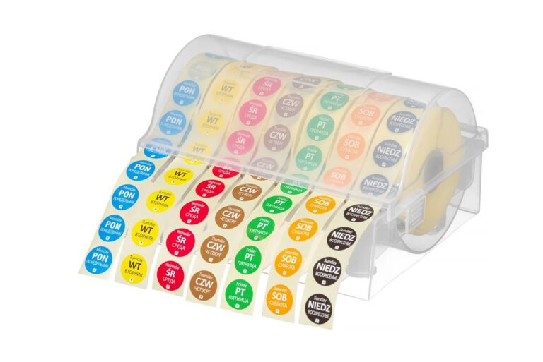 Ühekordsete etikettide komplekt ''Food Safety'' igaks nädalapäevaks koos jaoturiga 184x142x(H)108mm