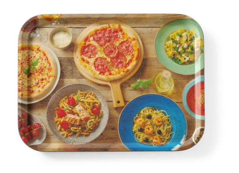 33x43cm Serveerimiskandik libisemiskindel kandiline trükiga tasty pizza & pasta