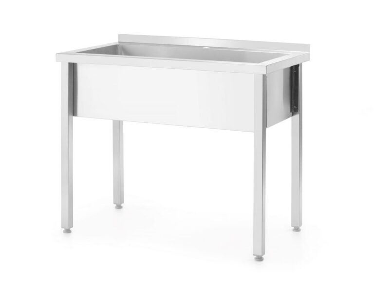 1000x600x850mm Ühe valamuga laud BudgetLine – poltkinnitusega, sügavus 600 mm