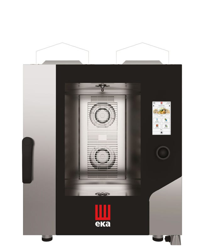 7xGN1/1 Touch Screen Gastro automaatse pesemissüsteemiga, 7xGN1/1 – elektroonilise juhtimisega, gaasiahi, Tecnoeka, GN1/1, 13500kW, 730x850x950mm