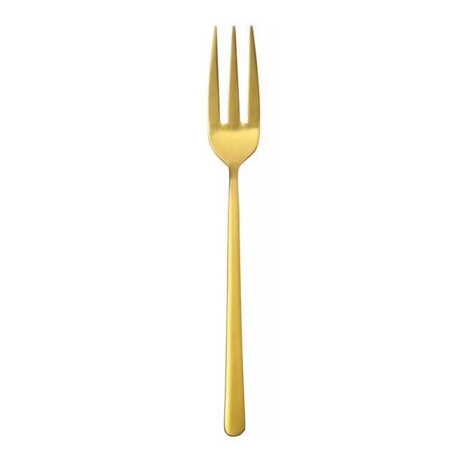 GL177 Cake fork AMARONE.3.0mm matt gold 12pcs in a gift box